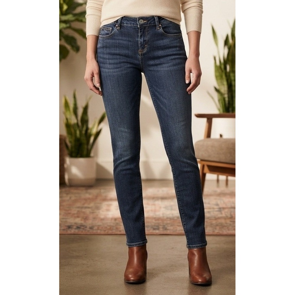 Arizona Jean Co Denim Skinny Jeans Womens Size 9 Average Dark Wash Blue Stretch